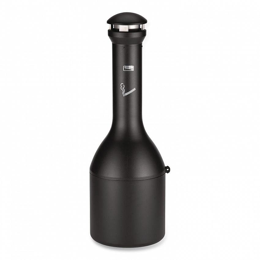 Infinity Traditional Smoking Receptacle, 4.1 gal, 13 dia x 39h High, Black (9W33BLA)