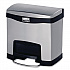 Slim Jim Stainless Steel Step-On Container, Front Step Style, 4 gal, Stainless Steel, Black (1901982)
