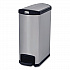 Slim Jim Stainless Steel Step-On Container, End Step Style, 13 gal, Stainless Steel, Black (1901993)