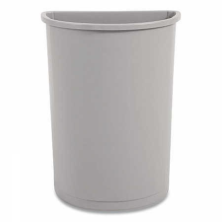 Untouchable Half-Round Plastic Receptacle, 21 gal, Plastic, Gray (352000GY)