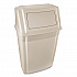 Slim Jim Wall-Mounted Container, 15 gal, Plastic, Beige (7822BEI)