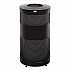 Classics Perforated Open Top Receptacle, 25 gal, Steel, Black (S3ETBK)