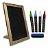 Magnetic Tabletop Chalkboard, Black Surface, Brown Wood Frame, 11 x 15 (EGPHD0100S)