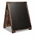 Desktop A-Frame Chalkboard, Black Surface, Brown Wood Frame, 13 x 14.5 x 17 (EGPHD0547)