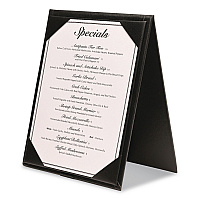 Table-Top Menu Holder, For 4 x 6 Insert, 4.6 x 6.7 Holder, Black (SPLSMENU4X6A)