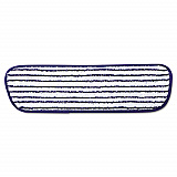 Microfiber Finish Pad, 18 x 5.5, Blue/White, 6/Box (Q800WHI)