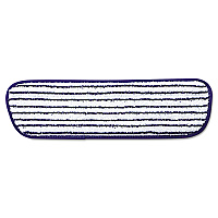 Microfiber Finish Pad, 18 x 5.5, Blue/White, 6/Box (Q800WHI)
