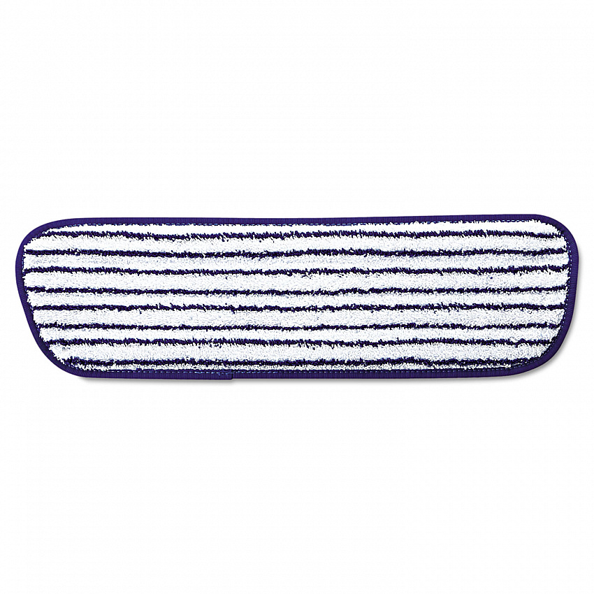 Microfiber Finish Pad, 18 x 5.5, Blue/White, 6/Box (Q800WHI)