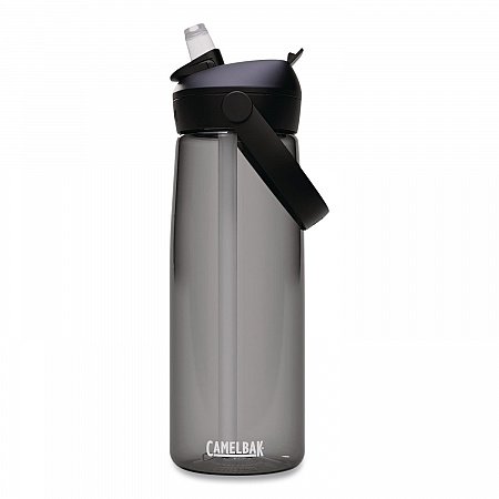 Thrive FlipStraw Plastic Water Bottle, 25 oz, Charcoal (2853001075)