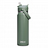 Thrive FlipStraw Stainless Steel Vacuum Insulated Water Bottle, 32 oz, Moss (2855303001)
