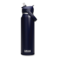 Thrive FlipStraw Stainless Steel Vacuum Insulated Water Bottle, 32 oz, Navy (2855405001)