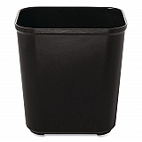 Fiberglass Wastebasket, 7 gal, Fiberglass, Black (254300BK)