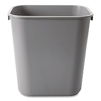 Deskside Plastic Wastebasket, 3.5 gal, Plastic, Gray (2955GRA)