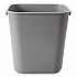 Deskside Plastic Wastebasket, 3.5 gal, Plastic, Gray (2955GRA)