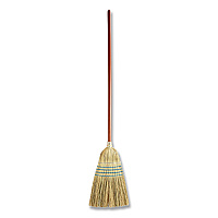 Corn-Fill Broom, Corn Fiber Bristles, 38" Overall Length, Blue (6383)