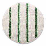 Low Profile Scrub-Strip Carpet Bonnet, 19" Diameter, White/Green, 5/Carton (P269)