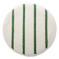 Low Profile Scrub-Strip Carpet Bonnet, 19" Diameter, White/Green (P269EA)