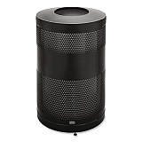 Classics Perforated Open Top Receptacle, 51 gal, Steel, Black (S55ETBK)