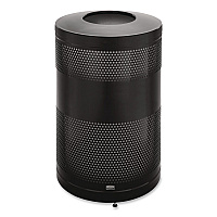 Classics Perforated Open Top Receptacle, 51 gal, Steel, Black (S55ETBK)
