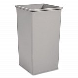 Untouchable Square Waste Receptacle, 50 gal, Plastic, Gray (3959GRA)