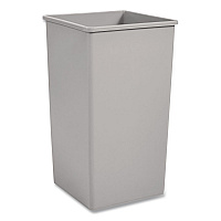 Untouchable Square Waste Receptacle, 50 gal, Plastic, Gray (3959GRA)