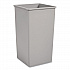 Untouchable Square Waste Receptacle, 50 gal, Plastic, Gray (3959GRA)