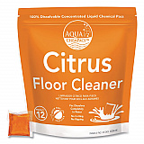 Aqua ChemPacs Citrus Floor Cleaner, Citrus Scent, 100 ChemPacs/Pack (9320930)