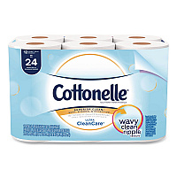 Clean Care Bathroom Tissue, Septic Safe, 1-Ply, White, 170 Sheets/Roll, 12 Rolls/Pack (12456PK)