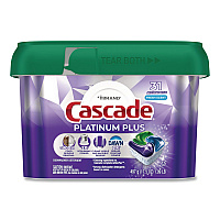 Platinum Plus ActionPacs Dishwasher Detergent Pods, Fresh Scent, 20.7 oz Tub, 31/Pack (06157PK)