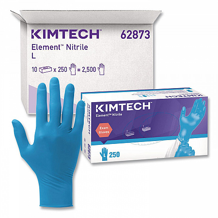 Element Nitrile Exam Gloves, AQL 1.0, Large, 3.2 mil Thick, 9.3