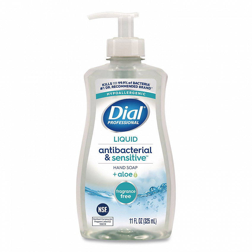 Antibacterial and Sensitive Fragrance-Free Liquid Hand Soap, Unscented, 11 oz Pump Bottle (35476EA)