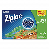 Sandwich Seal Top Bags, 6.5" x 5.88", Clear, 270/Box (383217)