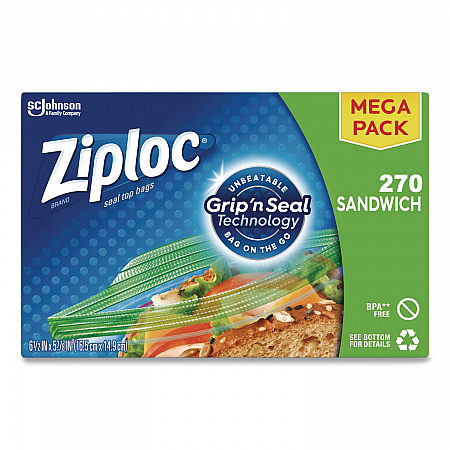 Sandwich Seal Top Bags, 6.5