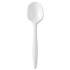 GEN Medium-Weight Cutlery, Soup Spoon, White, 1000/Carton (PPSS)