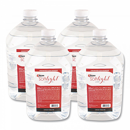 Soft Light Liquid Wax Lamp Oil, Clear, 1 gal Bottle, 4/Carton (30644)