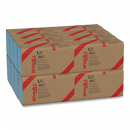 L10 Windshield Towels, Banded, 2-Ply, 9.38 x 10.25, Light Blue, 140/Pack, 16 Packs/Carton (05120)
