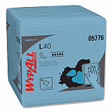 L40 Wiper, 1/4 Fold, Blue, 12.5 x 12, 56/Box, 12 Boxes/Carton (05776)