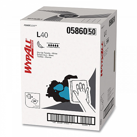 L40 Towels, Dry Up Towels, 19.5 x 42, White, 200 Towels/Roll (05860)