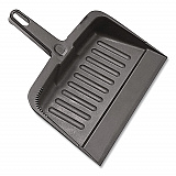 Heavy-Duty Plastic Dust Pan, 12 x 12, Black (700EA)