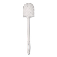 Commercial-Grade Toilet Bowl Brush, 10" Handle, White, 24/Carton (631000WECT)