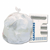 High-Density Waste Can Liners, 30 gal, 16 mic, 30" x 37", Natural, 25 Bags/Roll, 20 Rolls/Carton (Z6037XNR01)