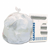 High-Density Waste Can Liners, 10 gal, 8 mic, 24 x 24, Natural, 1,000/Carton (24248N)