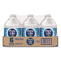 Pure Life Purified Water, 101.4 oz Bottle, 6/Pack (12386172)