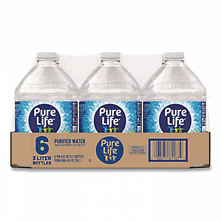 Pure Life Purified Water, 101.4 oz Bottle, 6/Pack (12386172)