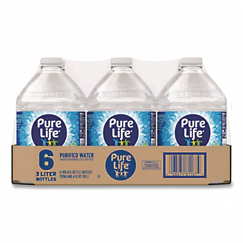 Pure Life Purified Water, 101.4 oz Bottle, 6/Pack (12386172)