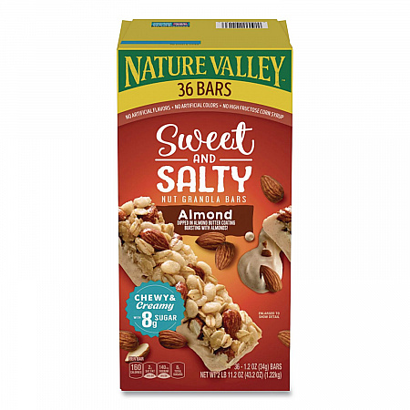 Granola Bars, Sweet and Salty Almond, 1.2 oz Pouch, 36/Box (GEM10413)