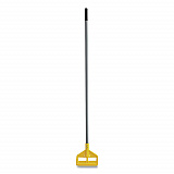 Invader Fiberglass Side-Gate Wet-Mop Handle, 54", Gray/Yellow (H145)