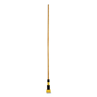 Gripper Hardwood Mop Handle, 1.13" dia x 60", Natural/Yellow (H216)