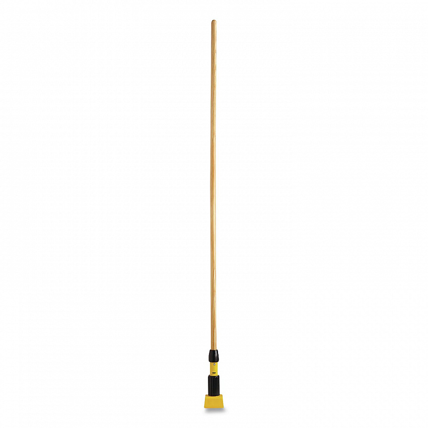 Gripper Hardwood Mop Handle, 1.13" dia x 60", Natural/Yellow (H216)