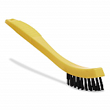 Synthetic-Fill Tile and Grout Brush, Black Plastic Bristles, 2.5" Brush, 8.5" Yellow Plastic Handle (9B56BLA)